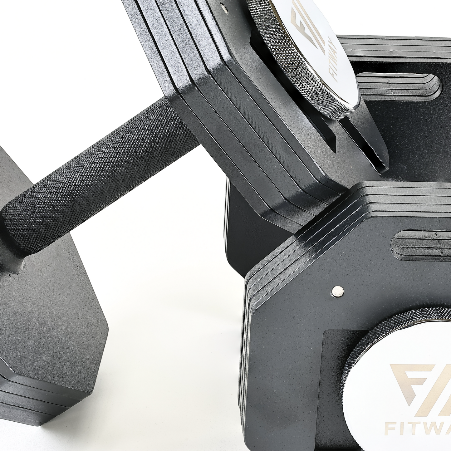 FITWAY 50lb Adjustable Dumbbells